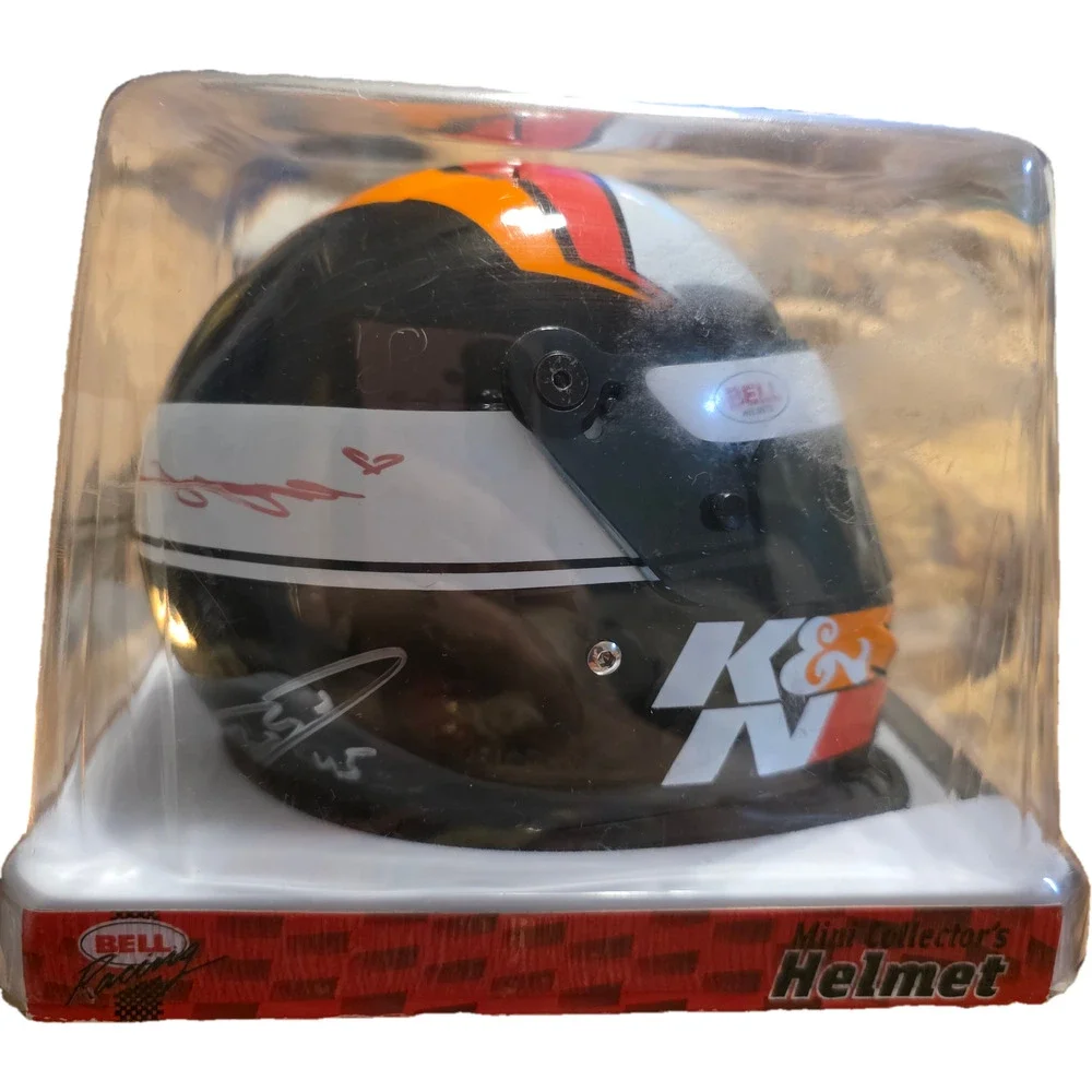 Bell Racing K&N Mini Collector's Helmet Signed 9 Autographs IndyCar
